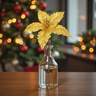 Gwiazda betlejemska poinsecja na piku kwiat ozdoba dekoracja świąteczna