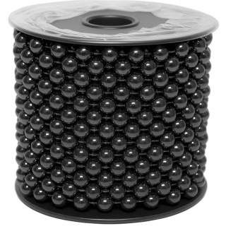Korale na szpuli ozdoba łańcuch girlanda na choinkę 8mm 10m szary/grafit