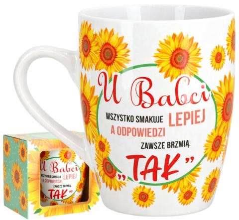 Kubek piękny oryginalny nadruk prezent Dzień Babci urodziny Babcia