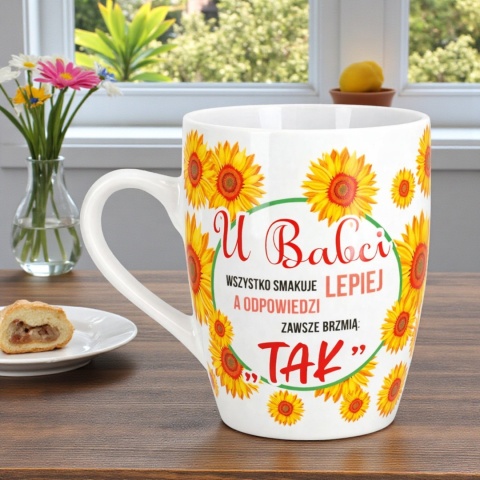 Kubek piękny oryginalny nadruk prezent Dzień Babci urodziny Babcia