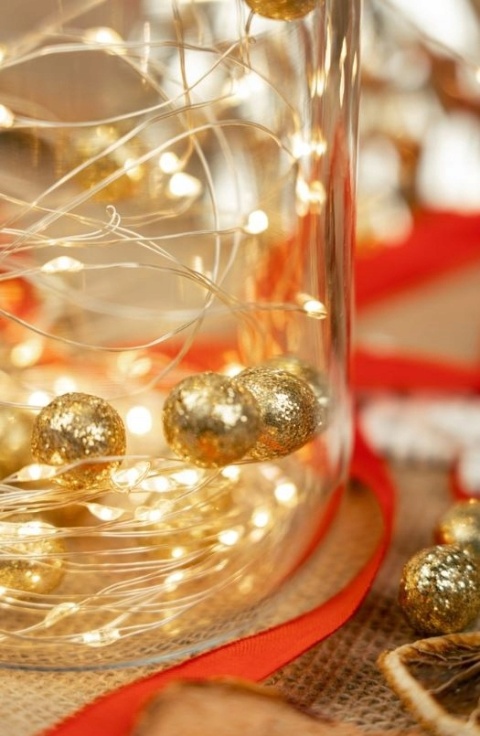 Lampki choinkowe USB druciki dekoracja 100 LED 10m biały ciepły