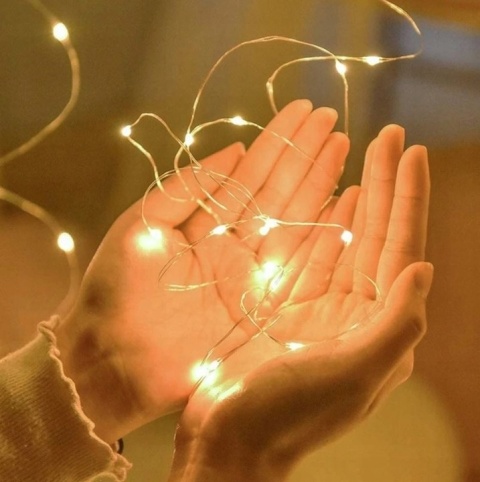 Lampki choinkowe USB druciki dekoracja 100 LED 10m biały ciepły