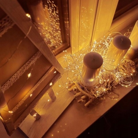 Lampki choinkowe USB druciki dekoracja 100 LED 10m biały ciepły