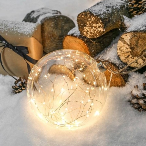 Lampki choinkowe druciki dekoracja 30 LED 3m na baterie biały ciepły