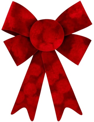 Piękna Dekoracyjna Kokarda Kokardka ozdoba świąteczna czerwona 27x22cm