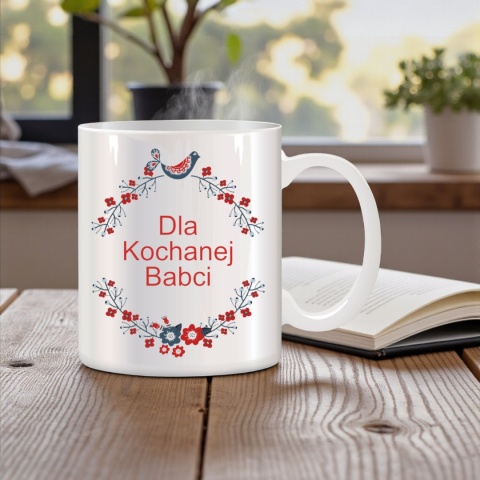 Poduszka i kubek zestaw prezent DZIEŃ BABCI urodziny imieniny Babcia