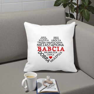 Poduszka i kubek zestaw prezent DZIEŃ BABCI urodziny imieniny Babcia