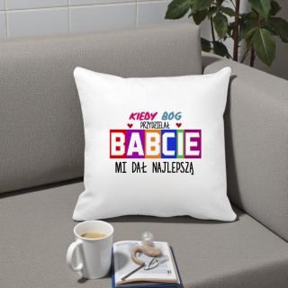Poduszka i kubek zestaw prezent DZIEŃ BABCI urodziny imieniny Babcia