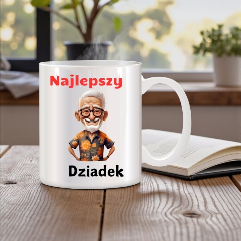 Poduszka i kubek zestaw prezent DZIEŃ DZIADKA urodziny imieniny Dziadek