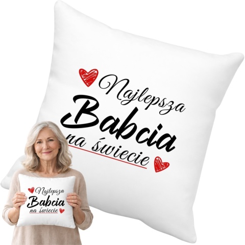 Poduszka z nadrukiem prezent DZIEŃ BABCI różne wzory Babcia