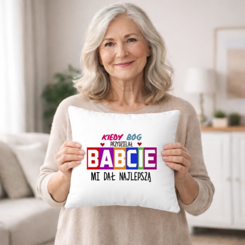 Poduszka z nadrukiem prezent DZIEŃ BABCI różne wzory Babcia