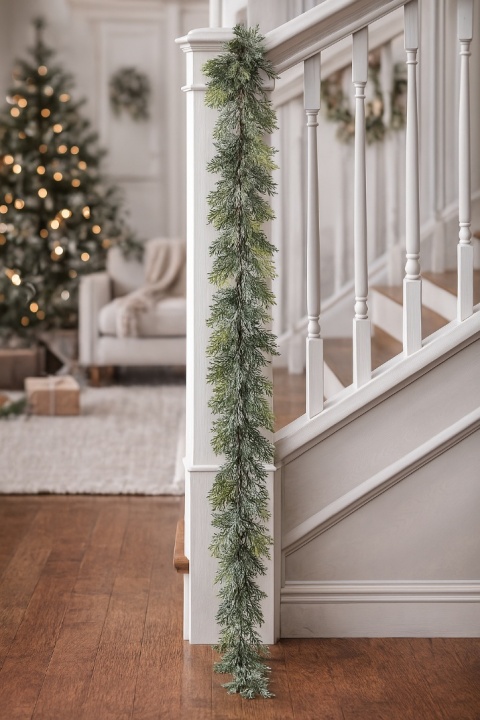 Świąteczna sztuczna girlanda gałązka ozdobna dekoracja 110cm