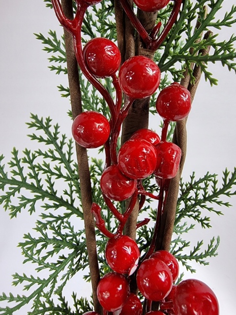 Świąteczny stroik gałązka 100cm czerwone owoce dekoracja Boże Narodzenie