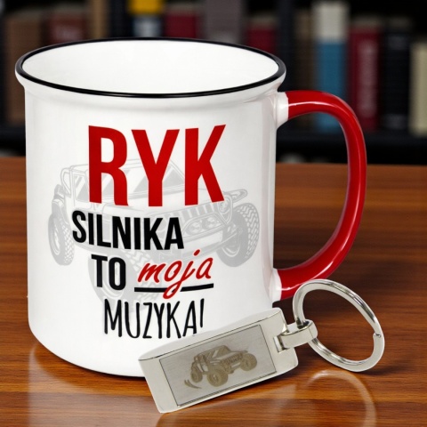 Kubek z brelokiem oryginalny śmieszny prezent upominek dla AUTOMANIAKA