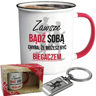 Kubek z brelokiem oryginalny śmieszny prezent upominek dla BIEGACZA