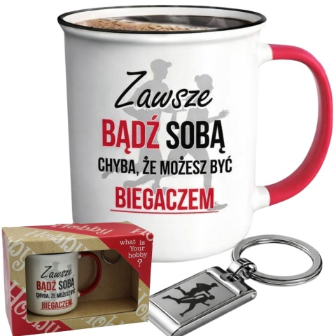 Kubek z brelokiem oryginalny śmieszny prezent upominek dla BIEGACZA