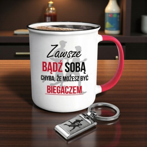 Kubek z brelokiem oryginalny śmieszny prezent upominek dla BIEGACZA