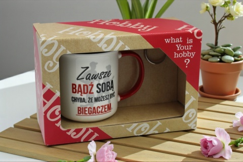 Kubek z brelokiem oryginalny śmieszny prezent upominek dla BIEGACZA