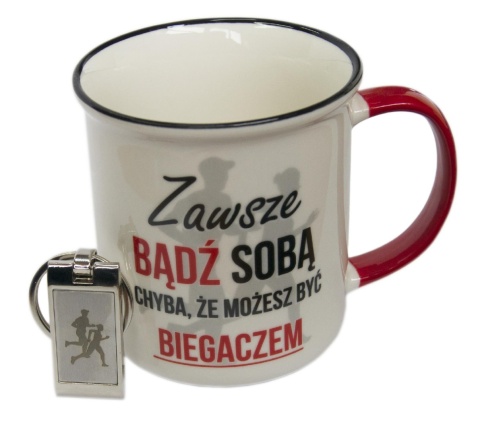 Kubek z brelokiem oryginalny śmieszny prezent upominek dla BIEGACZA
