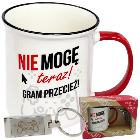 Kubek z brelokiem oryginalny śmieszny prezent upominek dla GRACZA