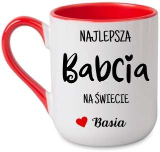 Kubek z nadrukiem oryginalny prezent dla BABCI upominek Babcia z imieniem