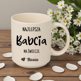 Kubek z nadrukiem piękny prezent Dzień BABCI urodziny Babcia z imieniem