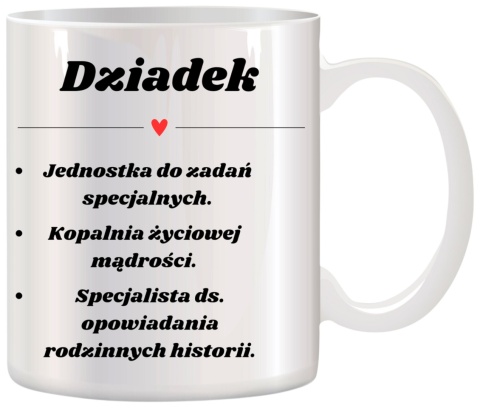 Kubek z nadrukiem śmieszny prezent Dzień DZIADKA urodziny imieniny Dziadek