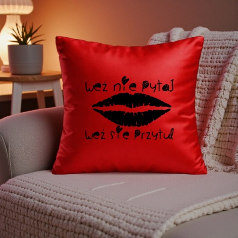 PODUSZKA SATYNOWA PREZENT WALENTYNKI DLA DZIEWCZYNY CHŁOPAKA ŻONY MĘŻA