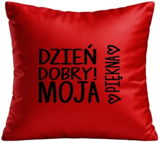 PODUSZKA SATYNOWA PREZENT WALENTYNKI DLA DZIEWCZYNY CHŁOPAKA ŻONY MĘŻA