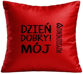 PODUSZKA SATYNOWA PREZENT WALENTYNKI DLA DZIEWCZYNY CHŁOPAKA ŻONY MĘŻA