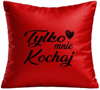 PODUSZKA SATYNOWA PREZENT WALENTYNKI DLA DZIEWCZYNY CHŁOPAKA ŻONY MĘŻA
