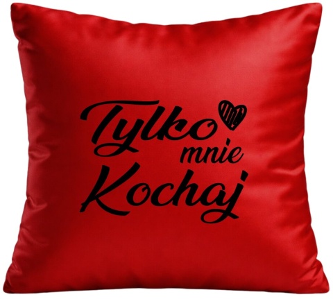 PODUSZKA SATYNOWA PREZENT WALENTYNKI DLA DZIEWCZYNY CHŁOPAKA ŻONY MĘŻA