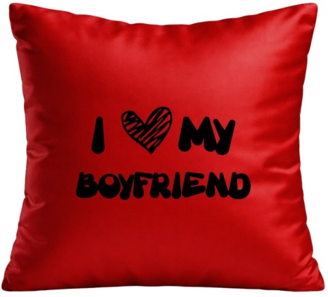 PODUSZKA SATYNOWA PREZENT WALENTYNKI DLA DZIEWCZYNY CHŁOPAKA ŻONY MĘŻA