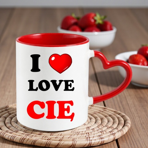 Poduszka i kubek zestaw prezent na WALENTYNKI urodziny Dzień Kobiet