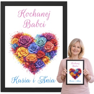 Ramka Życzenia Prezent Dzień Babci urodziny Babcia z imionami