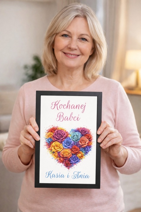 Ramka Życzenia Prezent Dzień Babci urodziny Babcia z imionami