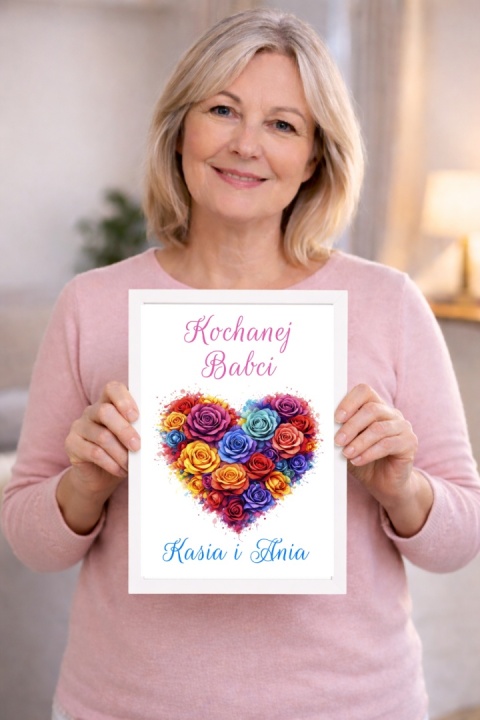 Ramka Życzenia Prezent Dzień Babci urodziny Babcia z imionami