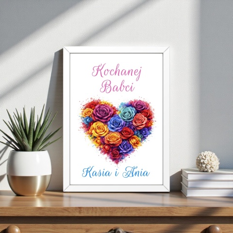 Ramka Życzenia Prezent Dzień Babci urodziny Babcia z imionami
