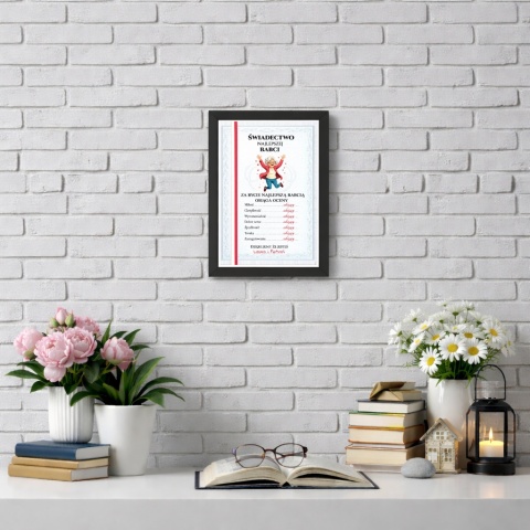 Ramka Życzenia Śmieszny Prezent Dzień Babci urodziny Babcia