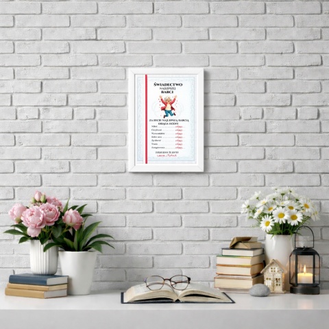 Ramka Życzenia Śmieszny Prezent Dzień Babci urodziny Babcia