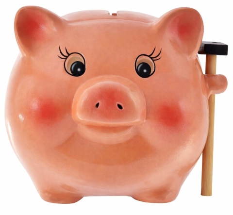 Skarbonka ŚWINKA ceramiczna ogromna rozbijana z młotkiem pomysłowy prezent