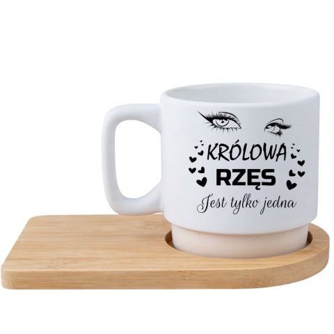 Filiżanka z nadrukiem Prezent Królowa Rzęs Dzień Kobiet Urodziny