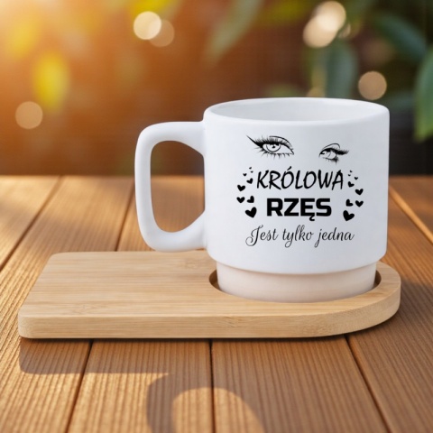 Filiżanka z nadrukiem Prezent Królowa Rzęs Dzień Kobiet Urodziny