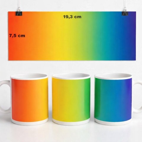 Kubek biało-złoty z Twoim nadrukiem Tekst Grafika Logo Prezent Reklama