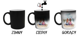 Kubek magiczny z nadrukiem zdjęcie grafika tekst logo prezent Twój PROJEKT