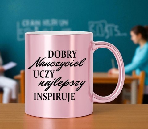 Kubek różowy Twój nadruk Tekst Grafika Logo Gadżet Prezent Reklama