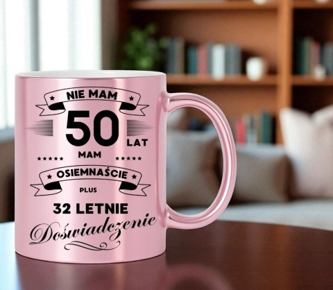 Kubek różowy Twój nadruk Tekst Grafika Logo Gadżet Prezent Reklama