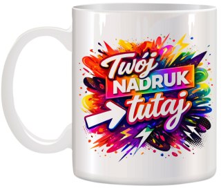 Kubek z nadrukiem zdjęcie grafika tekst logo prezent reklama Twój PROJEKT
