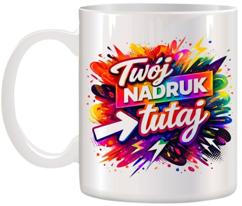 Kubek z nadrukiem zdjęcie grafika tekst logo prezent reklama Twój PROJEKT