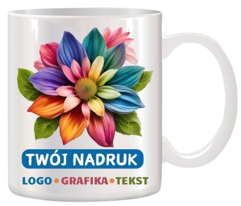 Kubek z nadrukiem zdjęcie grafika tekst logo prezent reklama Twój PROJEKT